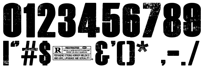 Dead Kansas Font OTHER CHARS