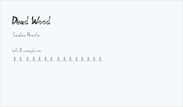 Dead Wood Business Card