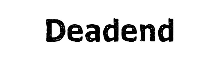 Dead end  les polices de caractères gratuit tlcharger