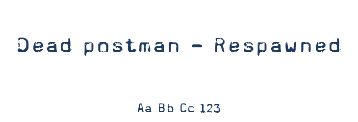 Dead postman - Respawned Font Preview
