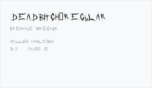 DeadBitch-Regular Business Card