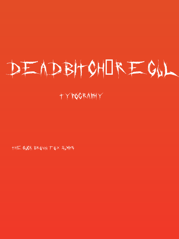 DeadBitch-Regular Poster