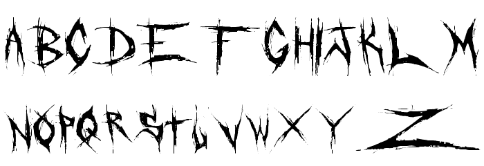 DeadBitch-Regular Font LOWERCASE