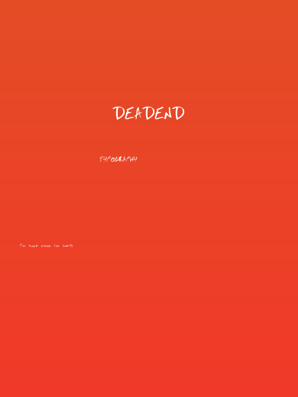 DeadEnd Poster