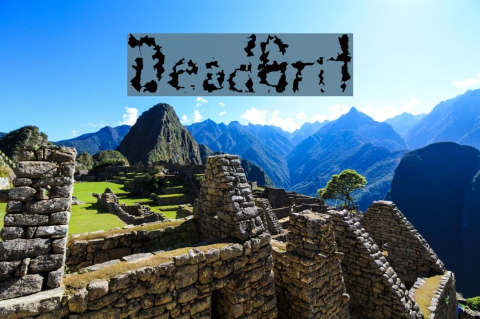 DeadGrit Font examples