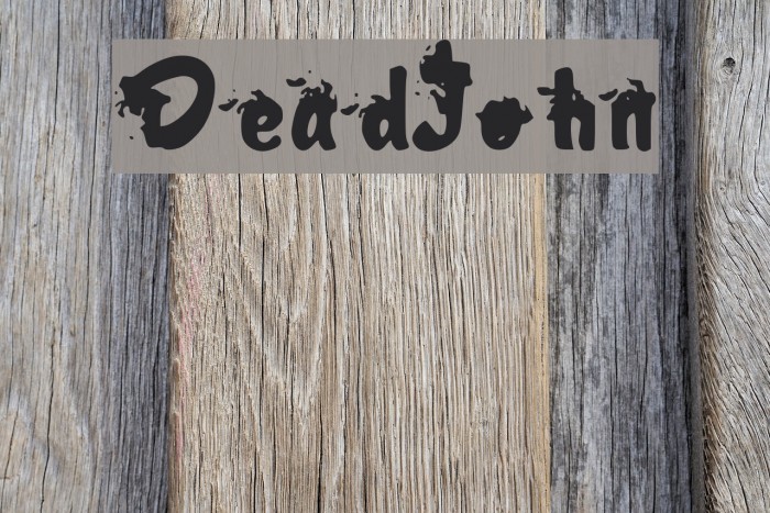 DeadJohn Font examples