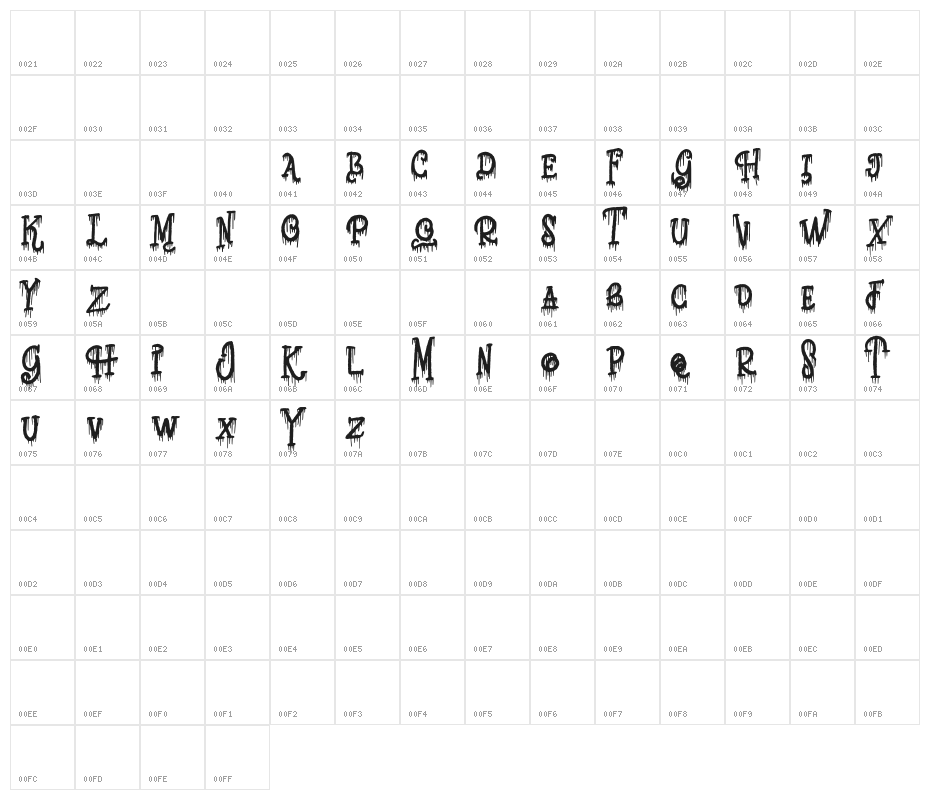 DeadNightFREE Character Map