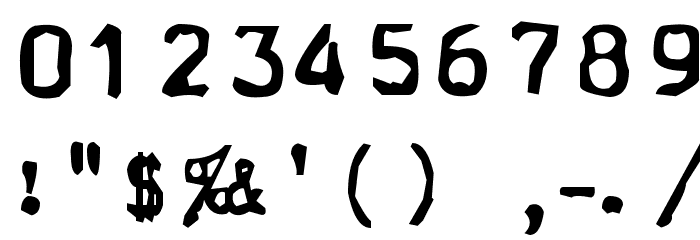 DeadPostMan Font OTHER CHARS
