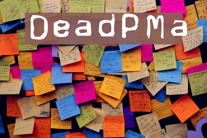 DeadPostMan Font examples