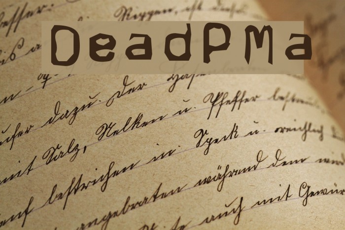 DeadPostMan Font examples