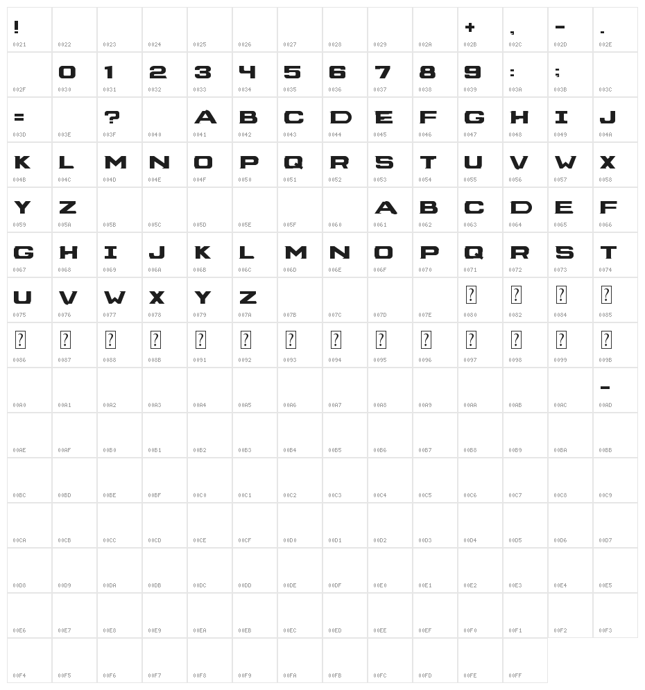 DeadSpaceBoxArt Character Map