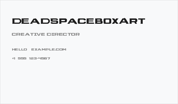 DeadSpaceBoxArt Business Card