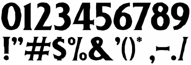 Deadhead Rough Font OTHER CHARS