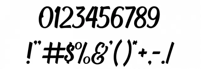 Deadhead Script Font OTHER CHARS