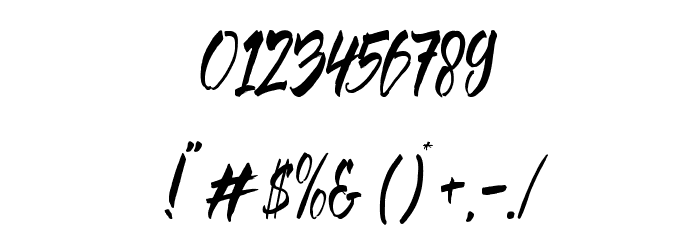 DeadheadBrush Font OTHER CHARS