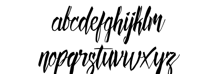 DeadheadBrush Font LOWERCASE