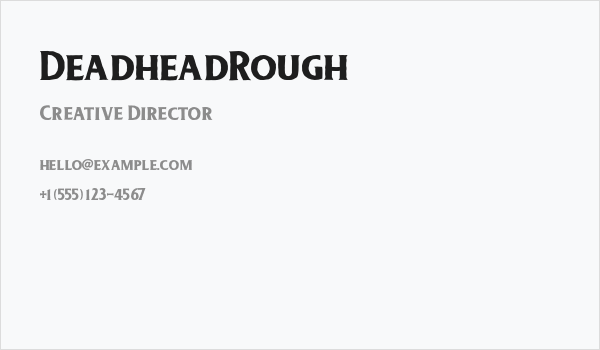DeadheadRough Business Card