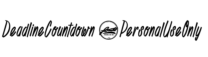 Deadline Countdown_PersonalUseOnly  免费字体下载