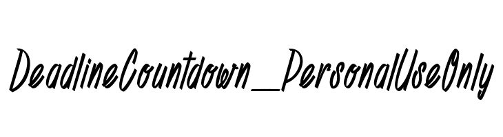 Deadline Countdown_PersonalUseOnly  les polices de caractères gratuit tlcharger