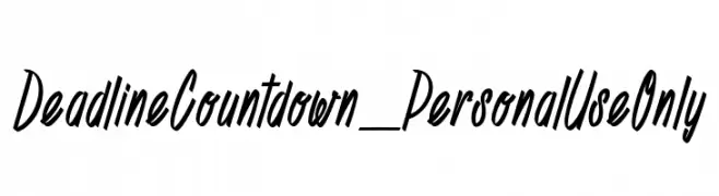 Deadline Countdown_PersonalUseOnly  नि: शुल्क फ़ॉन्ट्स डाउनलोड