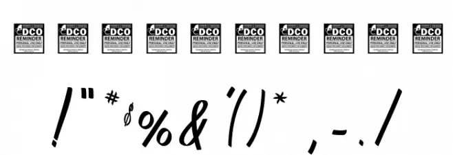 Deadline Countdown_PersonalUseOnly Font OTHER CHARS