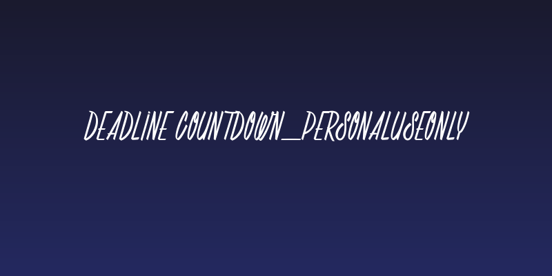 Deadline Countdown_PersonalUseOnly Social Header