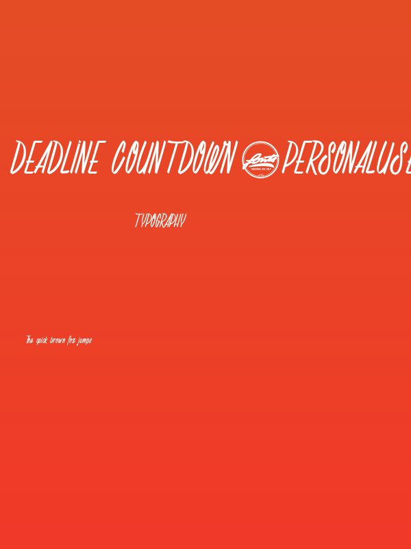 Deadline Countdown_PersonalUseOnly Poster