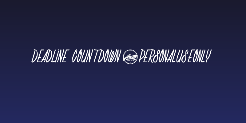 Deadline Countdown_PersonalUseOnly Social Header
