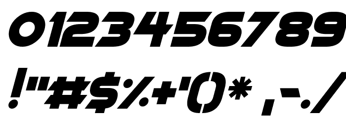 Deadly Advance Italic Font OTHER CHARS