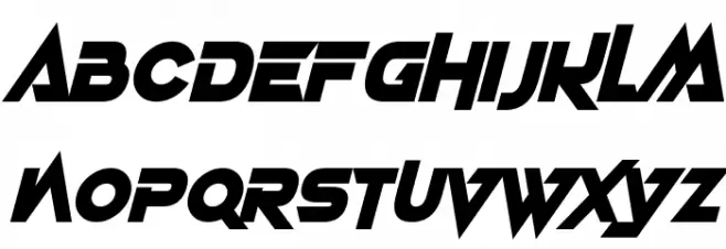Deadly Advance Italic Font Litere mari