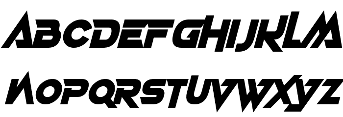 Deadly Advance Italic Font LOWERCASE