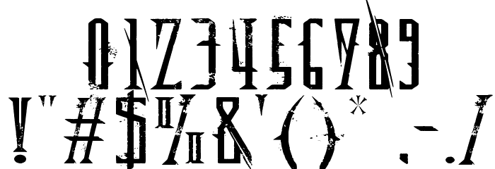 Deadly Black Chain Extended Font OTHER CHARS
