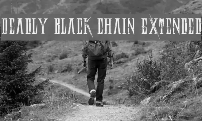 Deadly Black Chain Extended Font examples