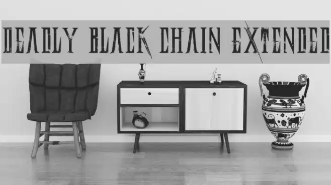 Deadly Black Chain Extended Font examples