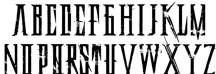 Deadly Black Chain Extended Font LOWERCASE