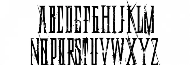Deadly Black Chain Schriftart Groß