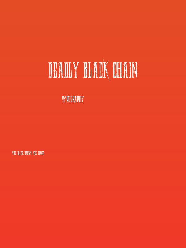 Deadly Black Chain Poster