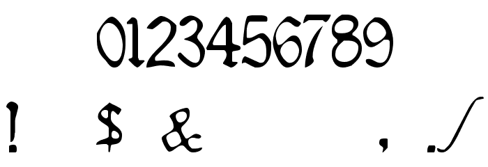 Deadly Breakfast Font OTHER CHARS
