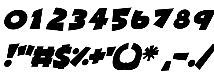 Deadly Cute Italic Font OTHER CHARS