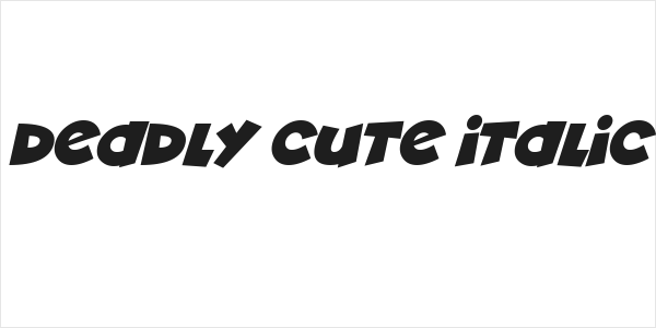 Deadly Cute Italic Logo
