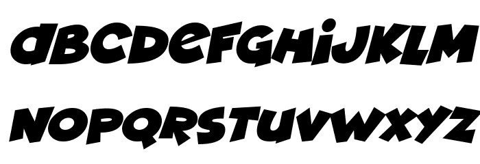 Deadly Cute Italic Font LOWERCASE