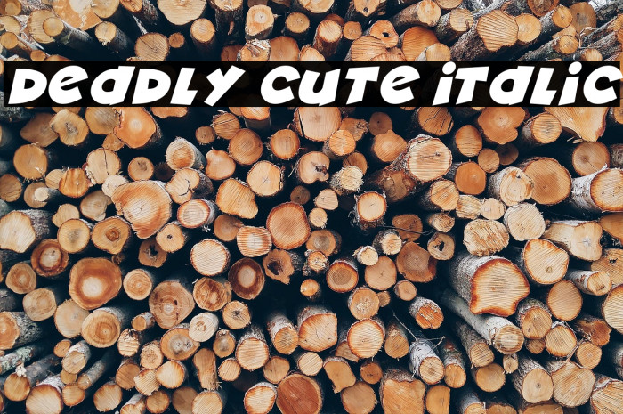 Deadly Cute Italic Font examples