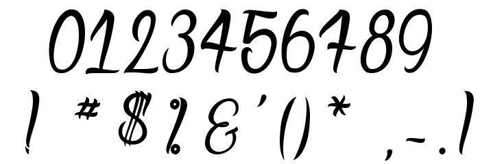 Deadly Inked Font OTHER CHARS