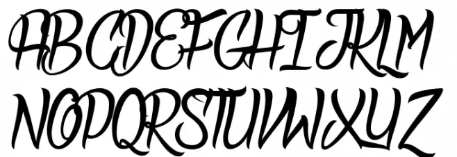Deadly Inked Schriftart Groß