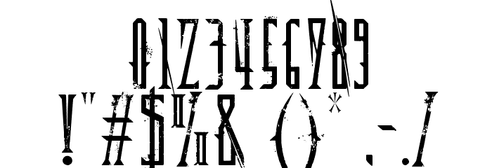 DeadlyBlackChain Font OTHER CHARS