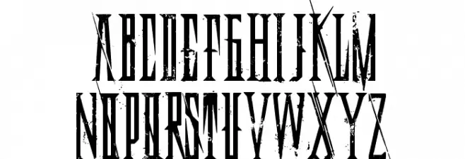 DeadlyBlackChain Font Litere mari