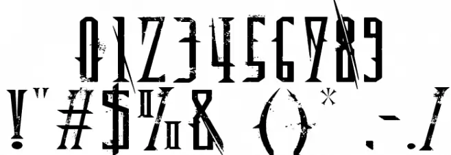 DeadlyBlackChainExtended Font OTHER CHARS