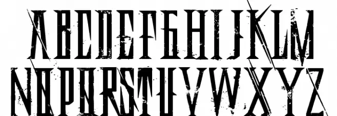 DeadlyBlackChainExtended Schriftart Groß