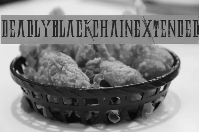 DeadlyBlackChainExtended Font examples
