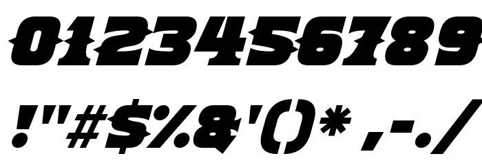 Deadman Italic Font OTHER CHARS